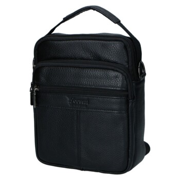 Pánska kožená crossbody taška čierna - Coveri Kristof
