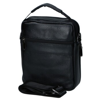 Pánska kožená crossbody taška čierna - Coveri Kristof