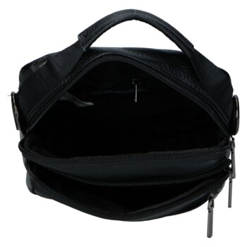 Pánska kožená crossbody taška čierna - Coveri Kristof