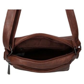 Pánska crossbody taška tmavo hnedá - Coveri Manuil