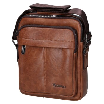 Pánska crossbody taška hnedá - Coveri Kyril