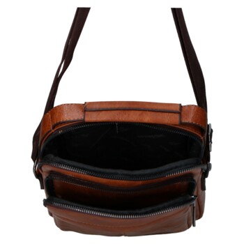 Pánska crossbody taška hnedá - Coveri Kyril