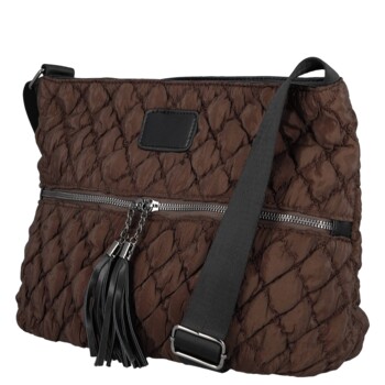 Dámska crossbody kabelka coffee - Firenze Nellisa