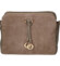 Dámska kožená crossbody kabelka taupe - Delami Vera Pelle Editka