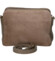 Dámska kožená crossbody kabelka taupe - Delami Vera Pelle Editka