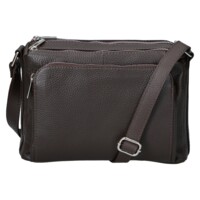 Dámska kožená crossbody kabelka coffee - Delami Vera Pelle Bandit