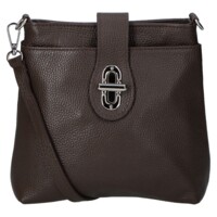 Dámska kožená crossbody kabelka tmavo hnedá - Delami Vera Pelle Rikkita
