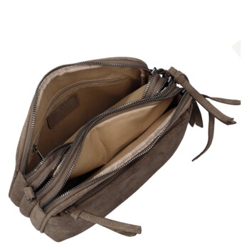 Dámska crossbody kabelka šedobéžová - Paolo bags Dalila