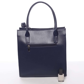 Dámska luxusná lakovaná kabelka tmavo modrá so vzorom - Delami Claudine