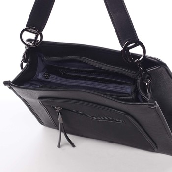 Unikátny elegantná strednej kabelka pre dámy čierna - MARIA C Urania