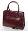 Elegantná pevná dámska kabelka do ruky tmavočervená - Silvia Rosa Takeon