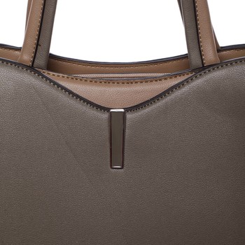Čierna elegatná dámska kabelka do ruky khaki - Silvia Rosa Belinda