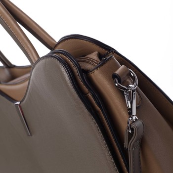 Čierna elegatná dámska kabelka do ruky khaki - Silvia Rosa Belinda