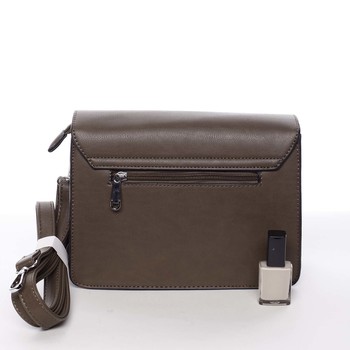 Luxusná dámska pevná crossbody kabelka khaki - Silvia Rosa Sibella