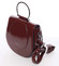 Originálna dámska lakovaná crossbody kabelka sýto vínová - Silvia Rosa Sherise