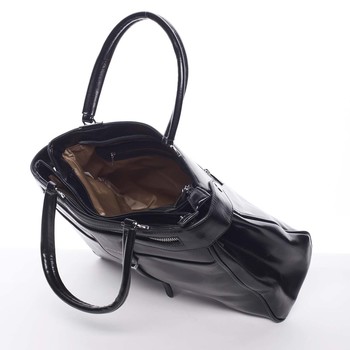 Luxusná moderná dámska čierna kabelka do ruky - Silvia Rosa Venus