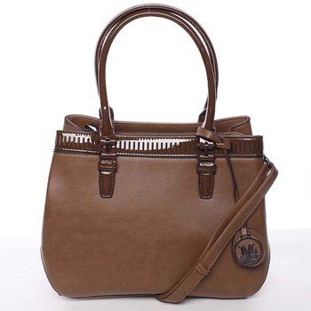 Elegantná a štýlová hnedá kabelka cez rameno - MARIA C Thalassa