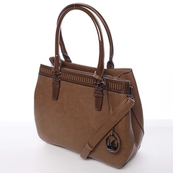 Elegantná a štýlová hnedá kabelka cez rameno - MARIA C Thalassa