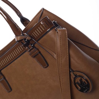 Elegantná a štýlová hnedá kabelka cez rameno - MARIA C Thalassa