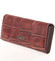 Luxusní pololakovaná kožená hnědá peněženka s kroko vzorem - Lorenti 2401K