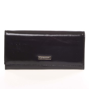 Luxusná hladká kožená čierna peňaženka - Lorenti 2401N