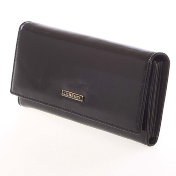 Dámska elegantná kožená peňaženka čierna - Lorenti 2037