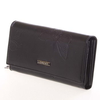 Velká elegantní kožená černá peněženka - Lorenti 6111