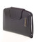 Atypická černá kožená lakovaná peněženka - Loren 0407
