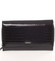 Dámska čierna luxusná kožená lakovaná peňaženka - LOREN Moreen