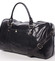 Veľká cestovná kožená taška čierna - ItalY Equado