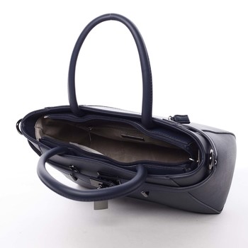 Luxusná štýlová menšia tmavomodrá kabelka do ruky - David Jones Haless