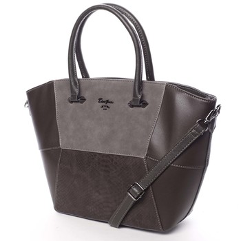 Veľká originálna dámska tmavohnedá kabelka - David Jones Husha