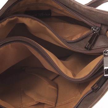 Dámska menšia crossbody hnedá kabelka - Piace Molto Umbra