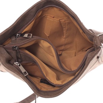 Dámska menšia crossbody hnedá kabelka - Piace Molto Umbra