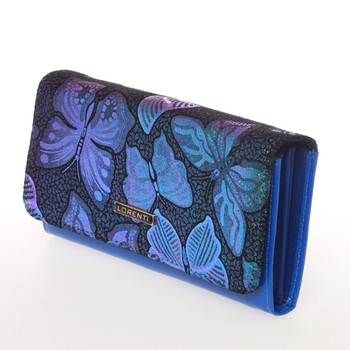 Jedinečná kožená modro strieborná peňaženka - Lorenti Nobuttie