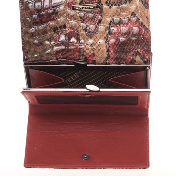 Lakovaná stredná kožená červená peňaženka - Lorenti 74108DRK