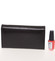Módna dámska matná kožená peňaženka čierna - Lorenti GF112SL