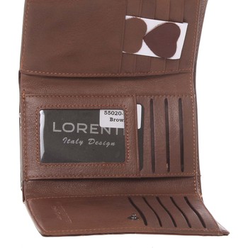 Exkluzívna dámska kožená hnedá peňaženka - Lorenti 55020EBF