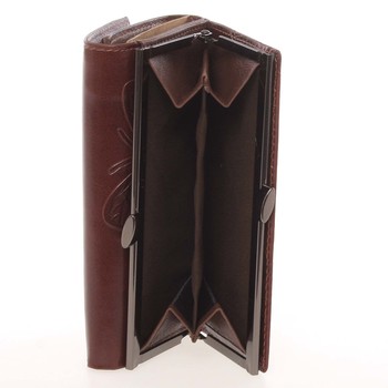 Exkluzívna dámska kožená hnedá peňaženka - Lorenti 55020EBF