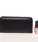 Väčšia dámska kožená čierna peňaženka na zips - Lorenti GF119SL