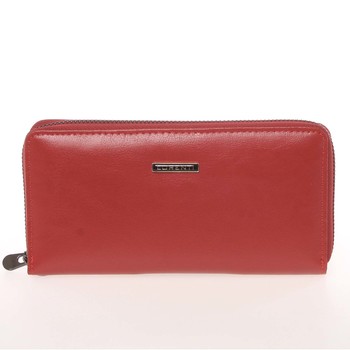 Väčšia dámska kožená červená peňaženka na zips - Lorenti GF119SL