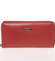 Väčšia dámska kožená červená peňaženka na zips - Lorenti GF119SL