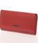 Stredná elegantná dámska kožená červená peňaženka - Lorenti GF114SL