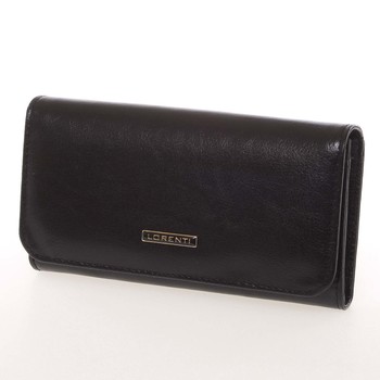 Módna dámska kožená čierna peňaženka strednej veľkosti - Lorenti GF110SL