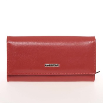 Veľká matná elegantná kožená červená peňaženka - Lorenti GF111SL