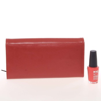 Veľká matná elegantná kožená červená peňaženka - Lorenti GF111SL