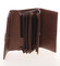 Lehká kožená hnědá peněženka s jemným motýlím vzorem - Lorenti 76112EBF