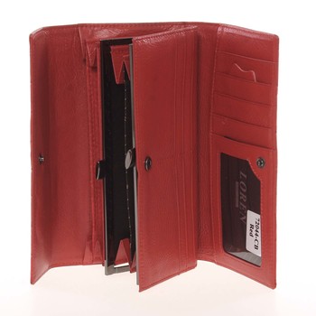 Dámska atraktívna kožená lakovaná peňaženka červená - Loren 72044CB