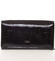 Kožená lakovaná dámska čierna peňaženka v imitácii krokodílej kože - Loren 72035CB