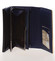 Jedinečná kožená lakovaná dámska peňaženka modrá - PARIS 64003DSHK